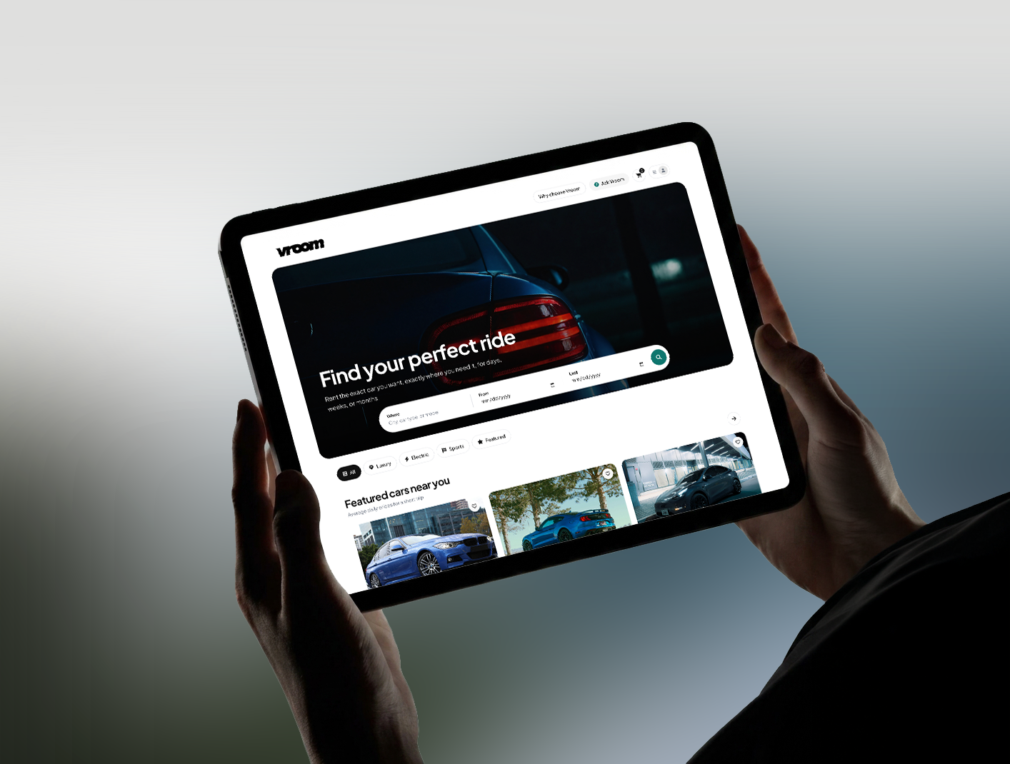 Vroom car rental platform